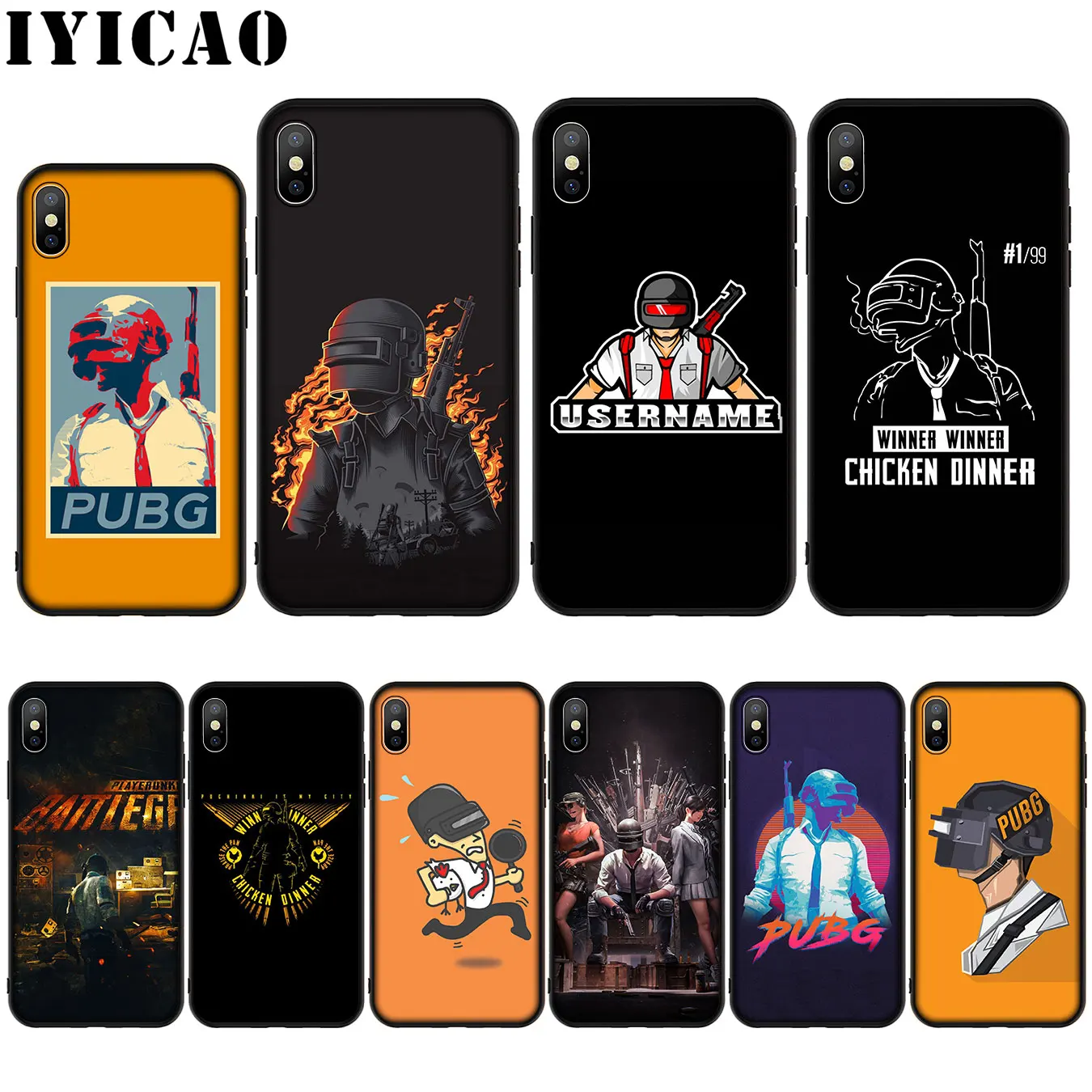 

pubg batterground game Customer Silicone Soft Case for iPhone 11 Pro Max XR X XS Max 8 7 6 6S Plus 5 5S SE Cover