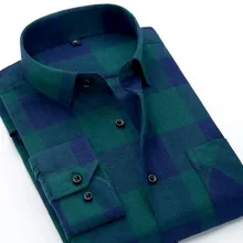 Осень-зима,, мужские клетчатые повседневные рубашки с длинным рукавом, Camisa, фланелевые хлопковые рубашки с отложным воротником в английском стиле