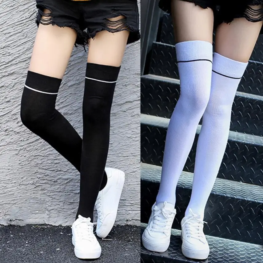 Chaussette/женские зимние вязаные носки выше колена высокие ботинки теплые нескользящие носки выше колена теплые эластичные носки Soxs