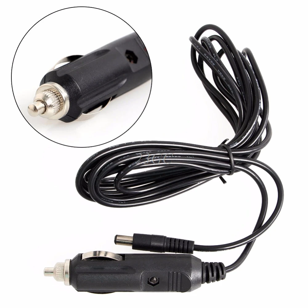 12V DC 5.5*2.1mm Car Cigarette Lighter Power Plug Cord Adapter Cable 3