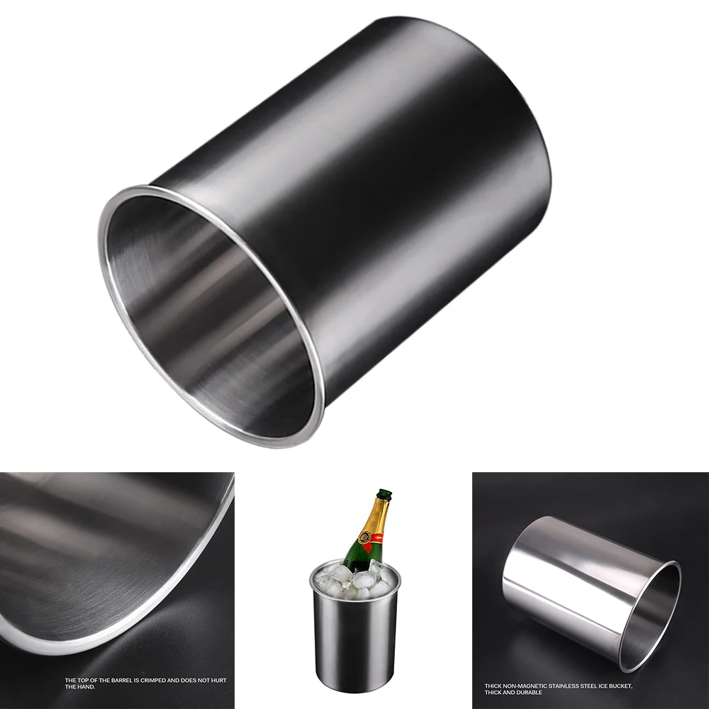 Ice Bucket Water Wine Bottle Bar Supplies Stainless Steel Double Wall Man Cave Cooler Ice Bucket Camping Outdoor Tableware Ice Bucket Water Wine Bottle Bar Supplies Stainless Steel Double Wall Man Cave Cooler Ice Bucket Camping Outdoor Tableware