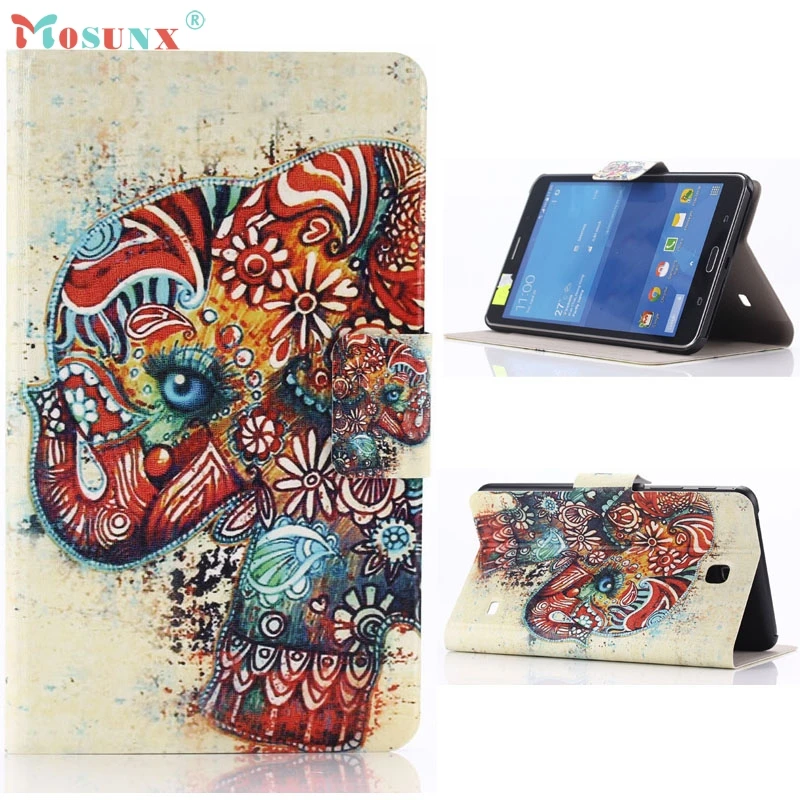 

mosunx Hot selling Elephant Leather Case Cover for Samsung Galaxy Tab 4 7.0 7inch SM-T230 Jun.2