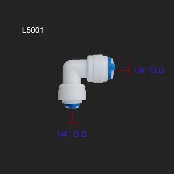 

90 Degree Elbow Pipe Connectors White Plastic Easy Installation Home Water Filtratio Water Pipe Fittings 1/4" 3/8"