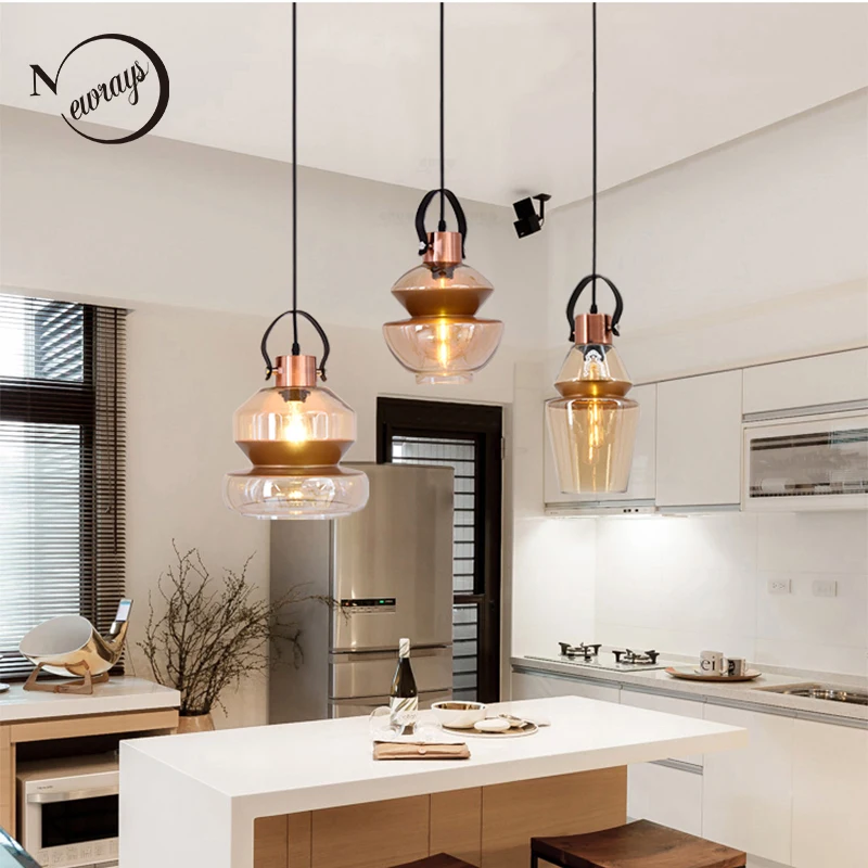 Modern industrial personality glass pendant light E27 LED pendant lamp for living room dining room bedroom restaurant cafe hotel Modern industrial personality glass pendant light E27 LED pendant lamp for living room dining room bedroom restaurant cafe hotel