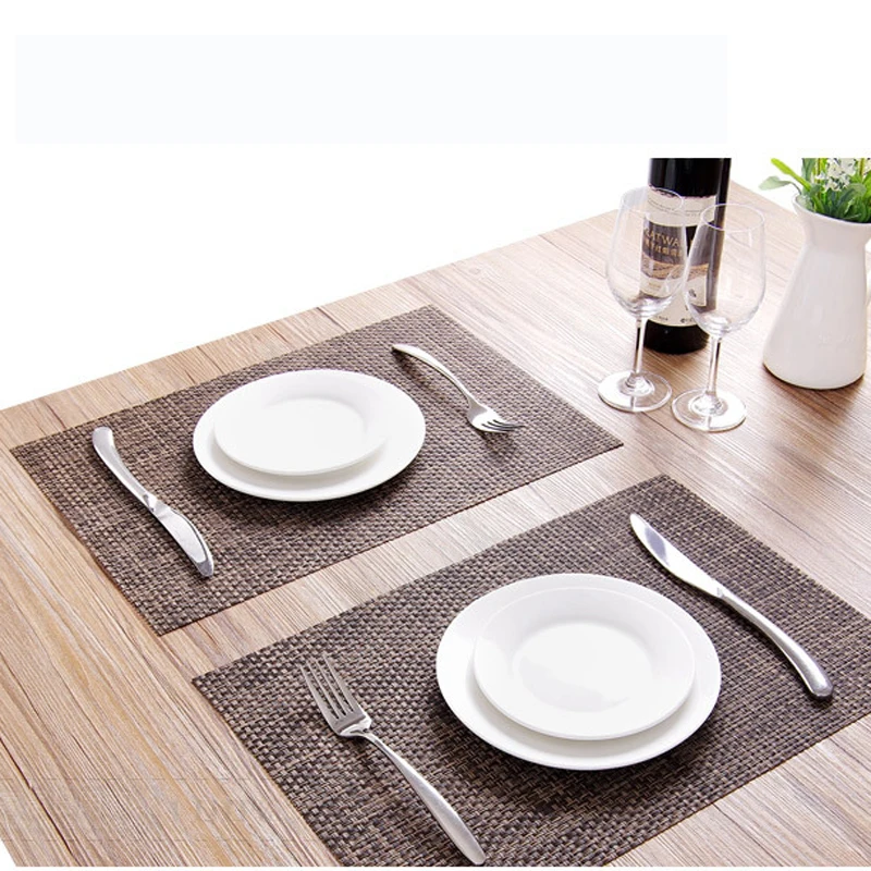 Heat insulated Placemat 4PCS/lot PVC Table Mat Anti slip Placemat Table Decoration Coffee Pad