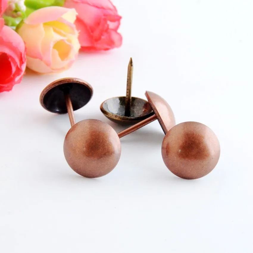 Free shipping 30Pcs Copper Tone Drum Nail Doornail Archaize DIY Crafts