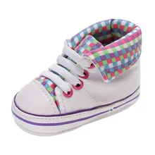 Весенняя обувь для новорожденных с цветочным принтом; спортивные парусиновые кроссовки на мягкой подошве; Осенняя повседневная обувь для маленьких мальчиков и девочек