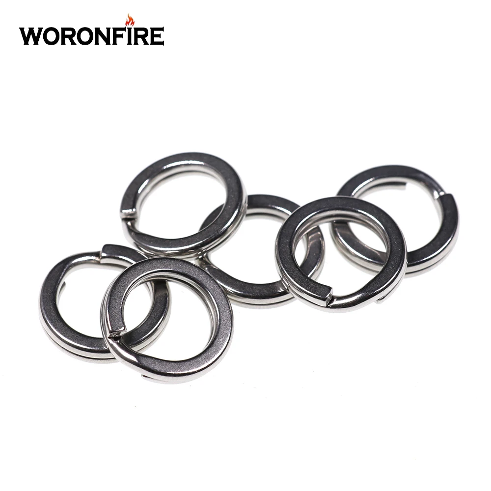 50pcs/100pcs Fishing Solid Ring 304 Stainless Steel Fishing Bait Connecting Ring Jigging Loop For Blank Crank Bait Connector