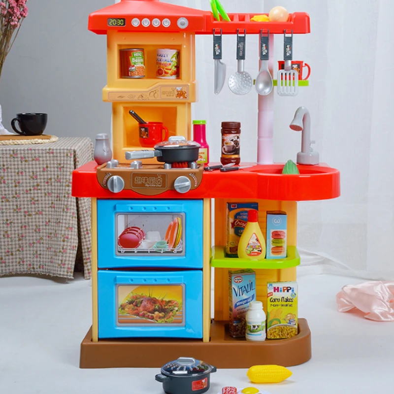 2 типа 1 комплект 37 шт. Кухня Пластик претендует Еда детские игрушки с музыкой и светом высота около 72 см игрушки подарки