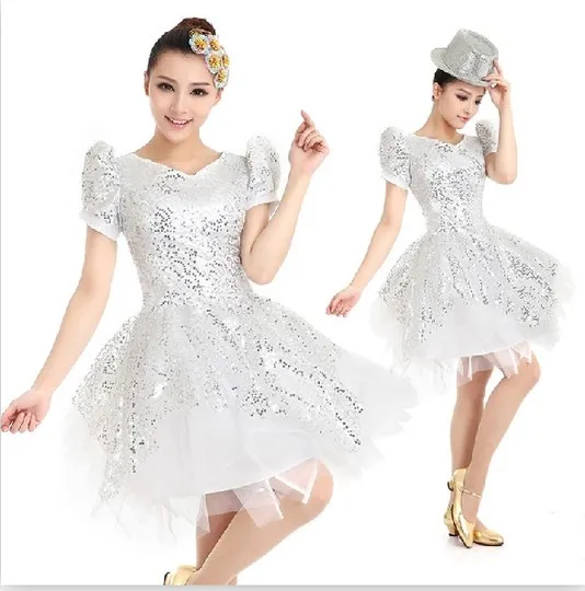 Женское платье для бальных танцев с блестками|modern dance costumes|dance costumesequin costume |