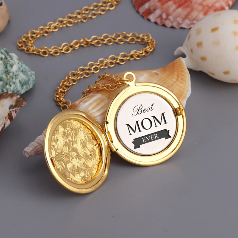 Медальон Best Mom новинка ожерелье Женские Ювелирные изделия памятный подарок кулон