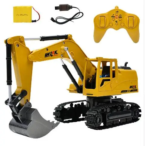 

New 2.4G remote control rc excavator toys Simulation RC truck toy RC Engineering car tractor Crawler Digger brinquedos