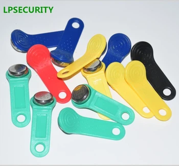 

LPSECURITY 50pcs iButton Handle TM Cointment Button Card Key Tag DS1990A F5 Non Magnetic for Access Control Lock(non-writable)