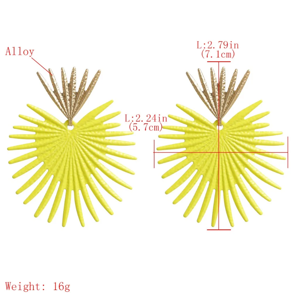 Солнечные желтые летние серьги для женщин большие модные массивные Серьги Уникальный Пляжный наряд праздничные ювелирные аксессуары