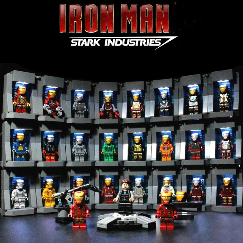 

2019 New Marvel Avengers Infinity War Iron Man's Armor MK22 MK40 MK45 Tony Stark compatible blocks toys