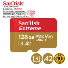 SanDisk original TF Micro SD Card U3 Read Memory Card for Smartphone Tablet Supports 4K Video Recording 32GB 64GB 128gb 256GB