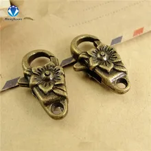 10 шт./лот серебристый цветок под старину застежка Омаров Крючки для цепочки и ожерелья браслет цепи DIY ювелирные аксессуары фурнитура 24*13*8 мм