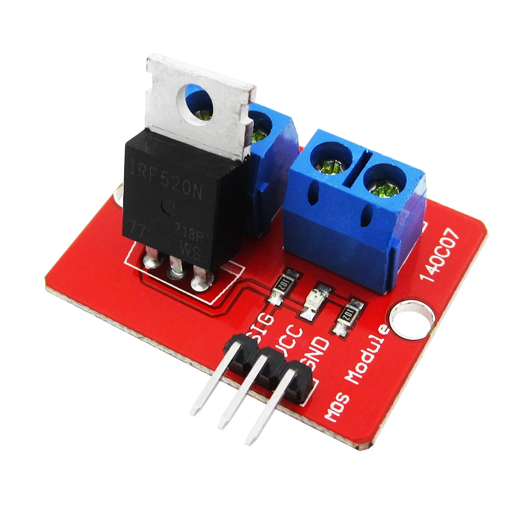 20 Pz/Lotto Pulsante Mosfet Superiore Irf520 Modulo Driver Mosfet Per Arm Raspberry Pi