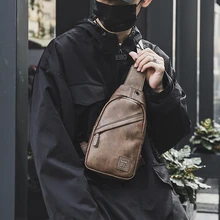 Tidog ретро модная повседневная мужская сумка на груди