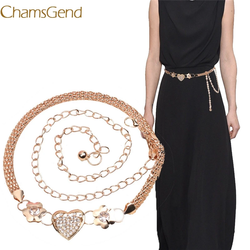 

2019 hot sell drop shippingWomen's Lady Fashion Metal Chain Pearl Style Belt Body Chain A1
