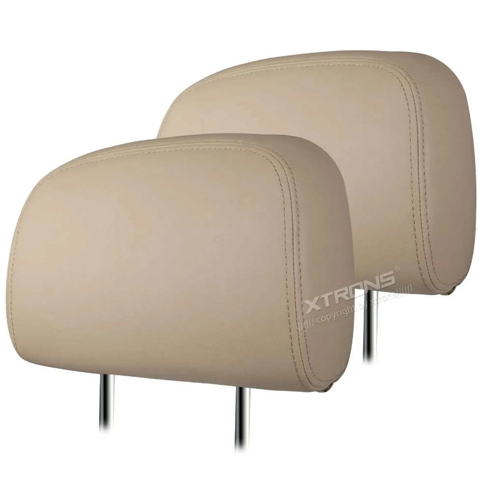 Perfect 2x9" Car Headrest DVD with HDMI Port Headrest Car Monitor with DVD IR& FM Transmitter Beige Color (Black & Grey Optional) 2