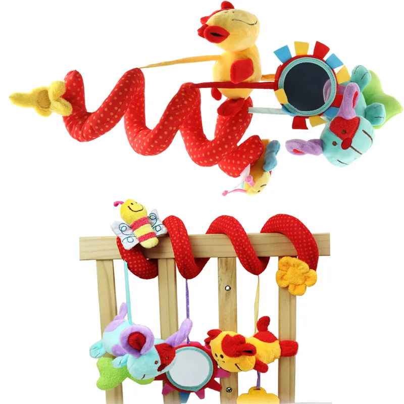 Baby Rattles Toys Animal Plush Toy Super Soft Multifunctional Bed Crib Hangings Grasp Kids Plush Toy