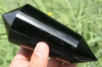 

Stunning NATURAL VOGEL OBSIDIAN QUARTZ CRYSTAL 64 sided WAND POINT 399g