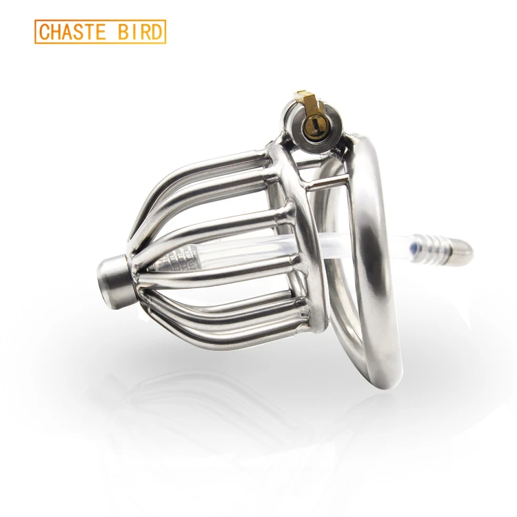 

Chaste Bird 304 stainless steel Cock Cage Chastity Device with Stealth lock Curved RingSex Toy A260