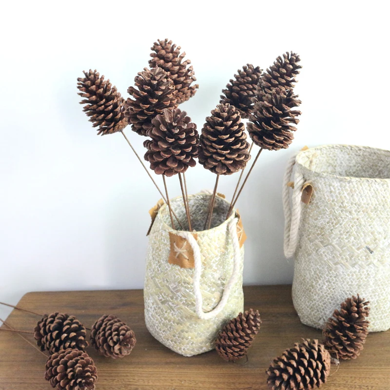 JAROWN Wooden Decoration Dried Pine Nuts Pine Cones For Christmas Holiday DIY Party Ornament Home Office Decor Supplies (4)