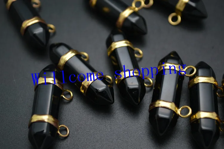 Кулон из синтетического камня с двумя петлями 10x30 мм|pendant hanger|pendant settings white goldpendant