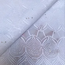 Детские хлопчатобумажные ткани белый ткани шнурка для африканских вечеринок швейцарские кружева высокого качества 5yard/lot5800