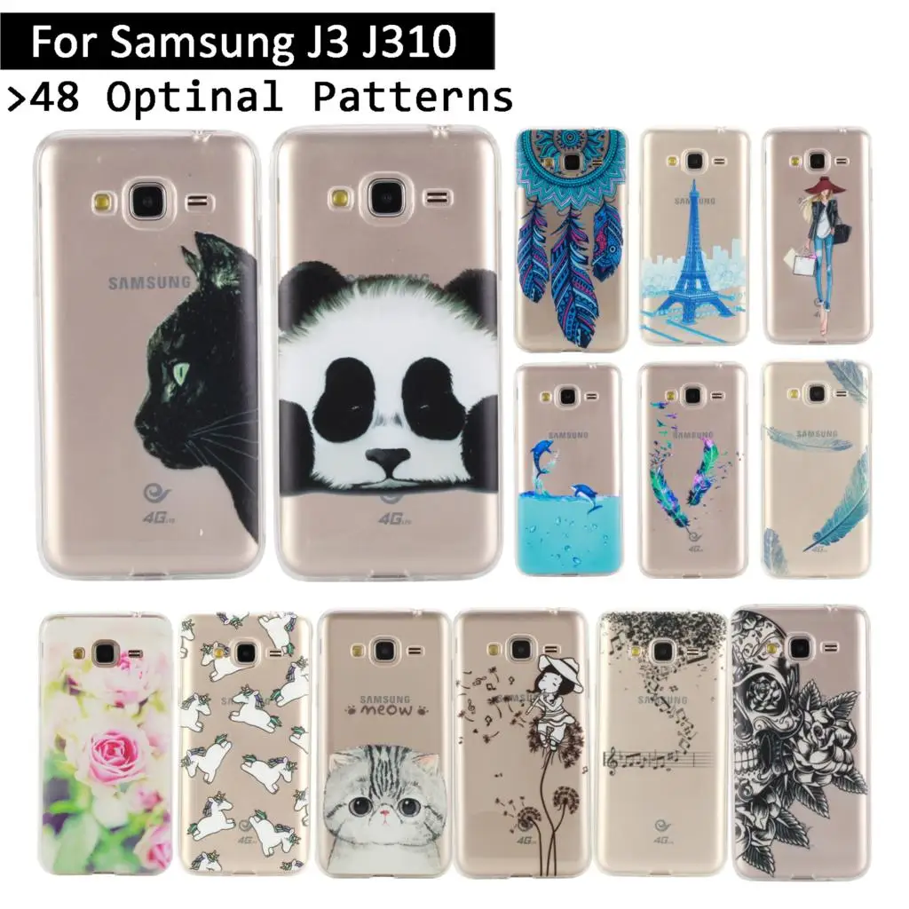 Модный чехол для Samsung Galaxy J3 2016 j310 J310F TPU задняя крышка J 3 310 310f силиконовая оболочка