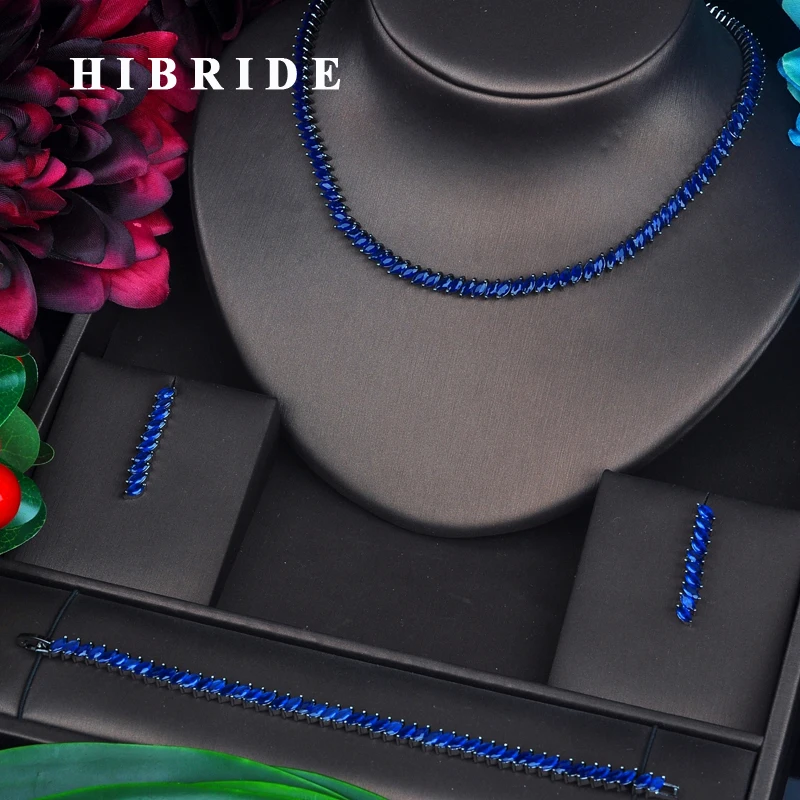 Комплект ювелирных изделий HIBRIDE для женщин огранка маркиза кубический цирконий
