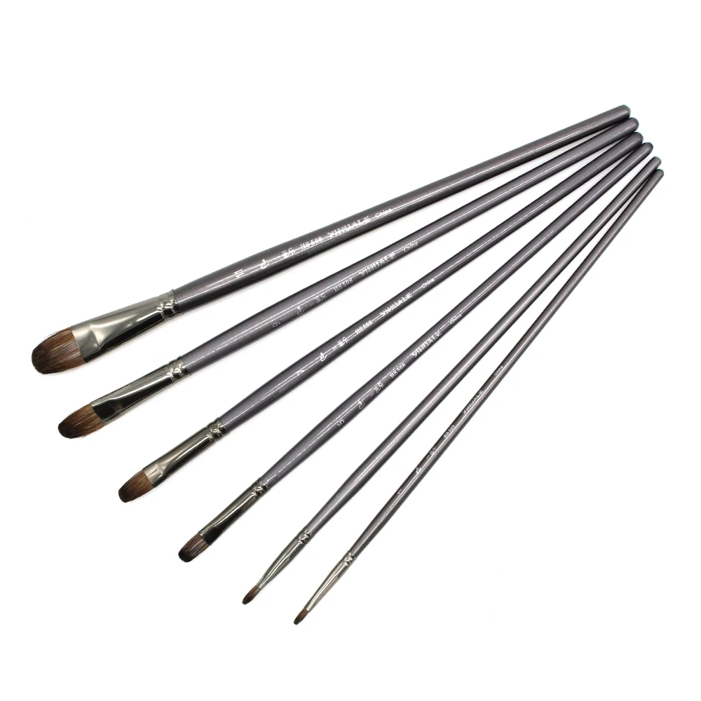 Esquilo de Cabelo Ferramenta de Alta Pintura a Óleo Caneta para Pintura Acrílica da Arte Profissional Qualidade Escova Desenho Filbert 6 Pçs - Set Mod. 200317 7 Ferramenta de Alta Qualidade Pintura A Óleo