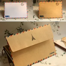 5 шт. крафт белый конверт самолет канцелярские наклейки конверты подарочная карта письмо хранения офисные школьные памятные конверты