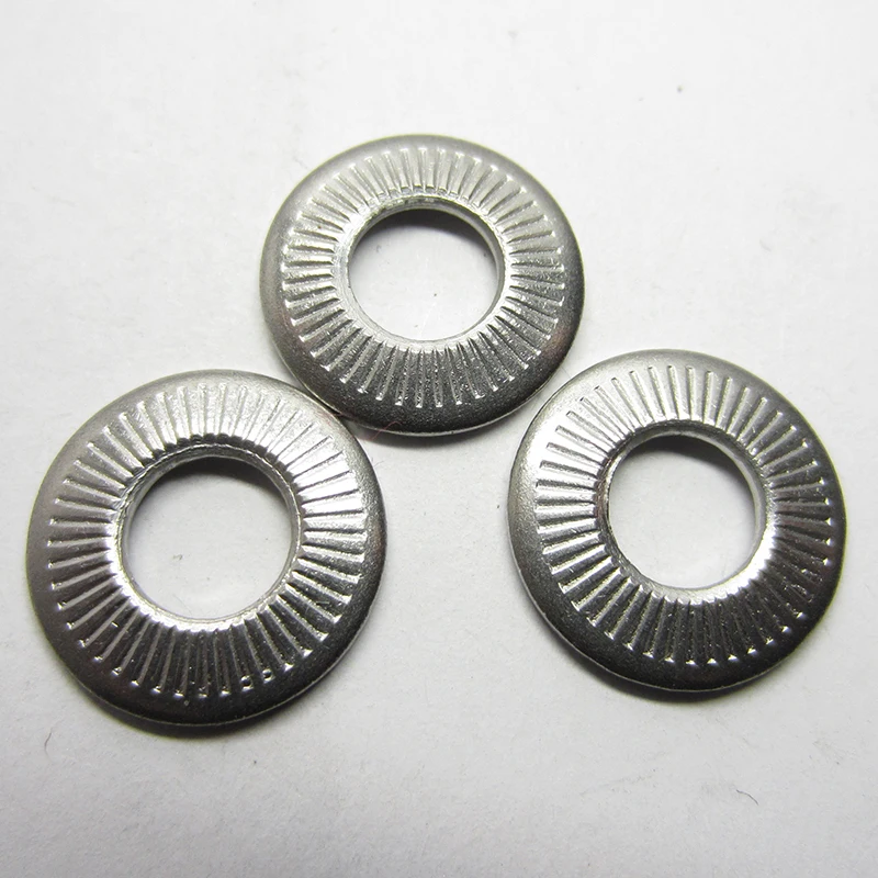 

M3 M4 M5 M6 M8 M10 M12 Lock washer NFE25511 / SN70093 french washers serrated conical spring washer 304 Stainless Steel