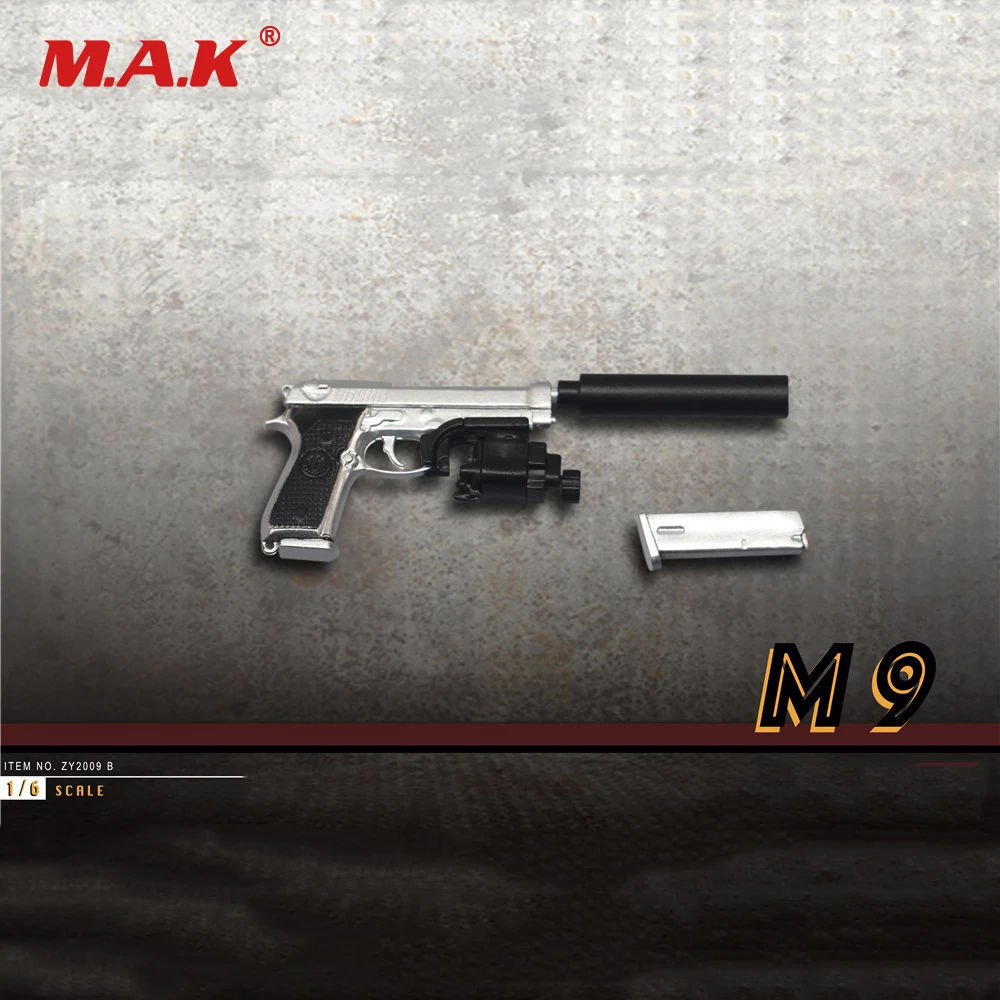 Аксессуары для экшн фигурок ZY2009B M9 1/6 пластиковая модель пистолета оружие