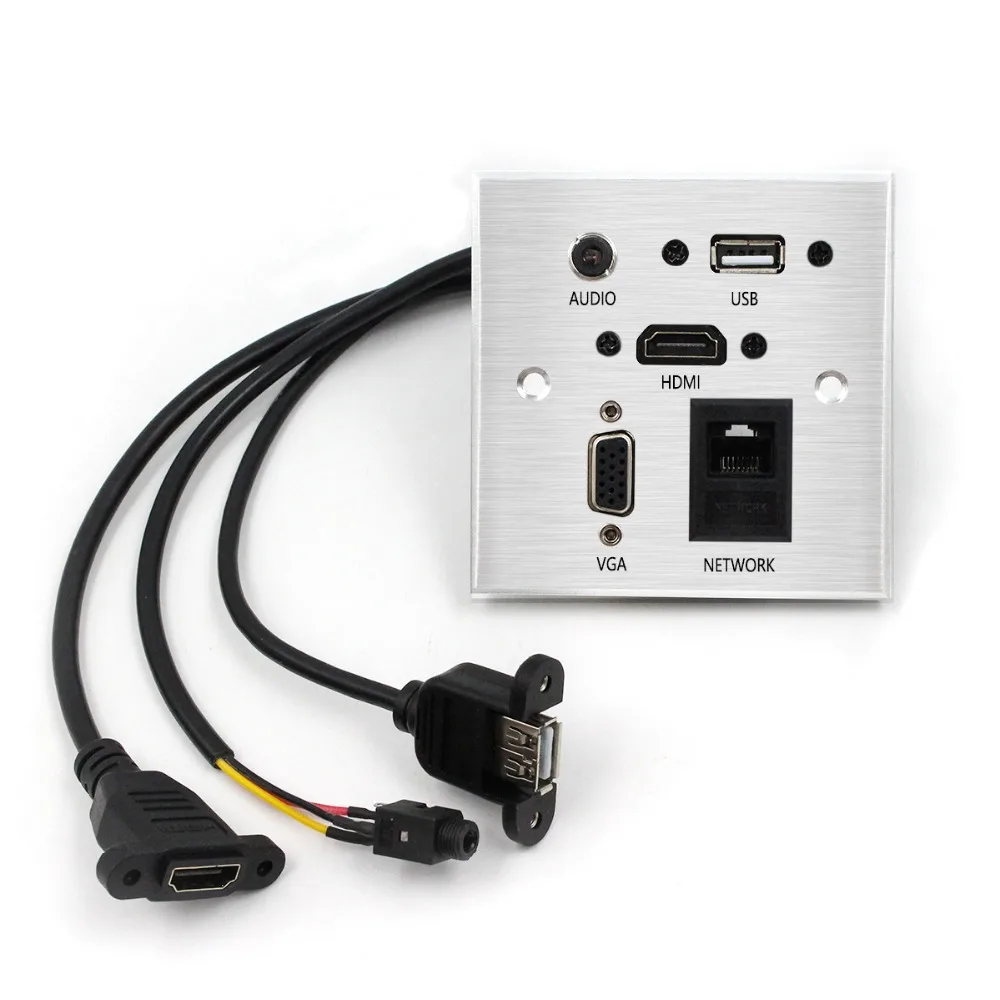 

WIISTAR hdmi ,vga USB charger and network power grommet for office desktop silver