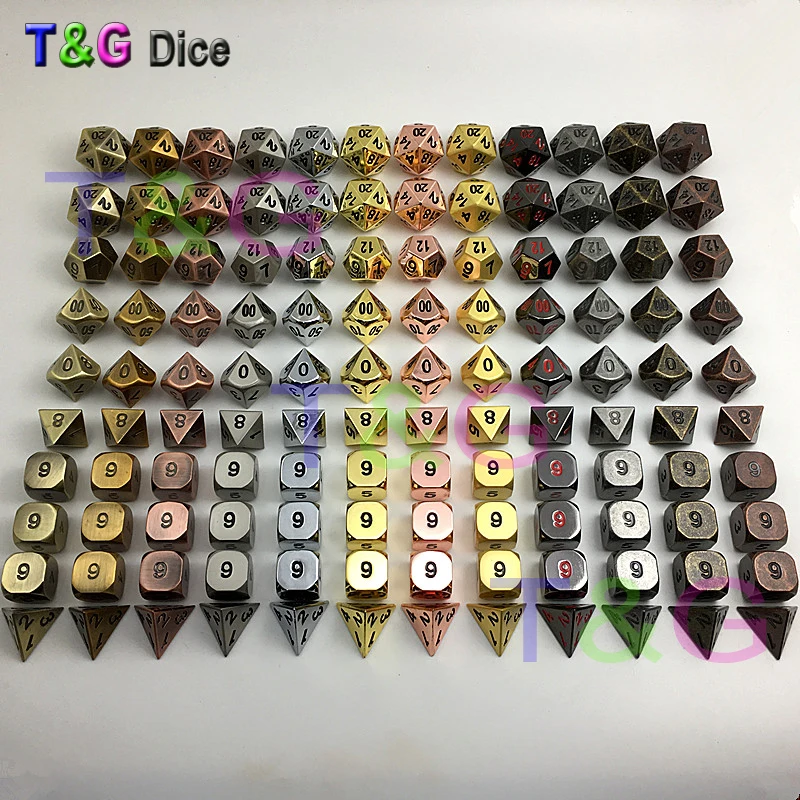 

Top Quality Metal Elven Dice Set of 10 with Metal Box for Role Playing Game TRPG Games For Dungeons Dragons Rpg Board Game Dice