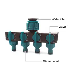 Сад поливка газона обслуживание Профессиональный кран 1-4-воздуховыпускной клапан сплиттер 4 сплиттер для сетевого адаптера садовые