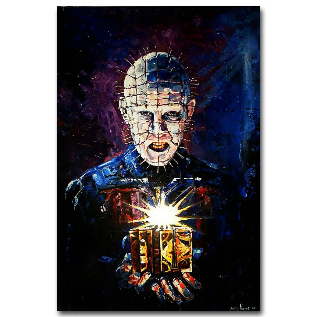 Шелковый постер HELLRAISER с принтом 13x20 24x36 дюймов Классический ужасов Джейсона