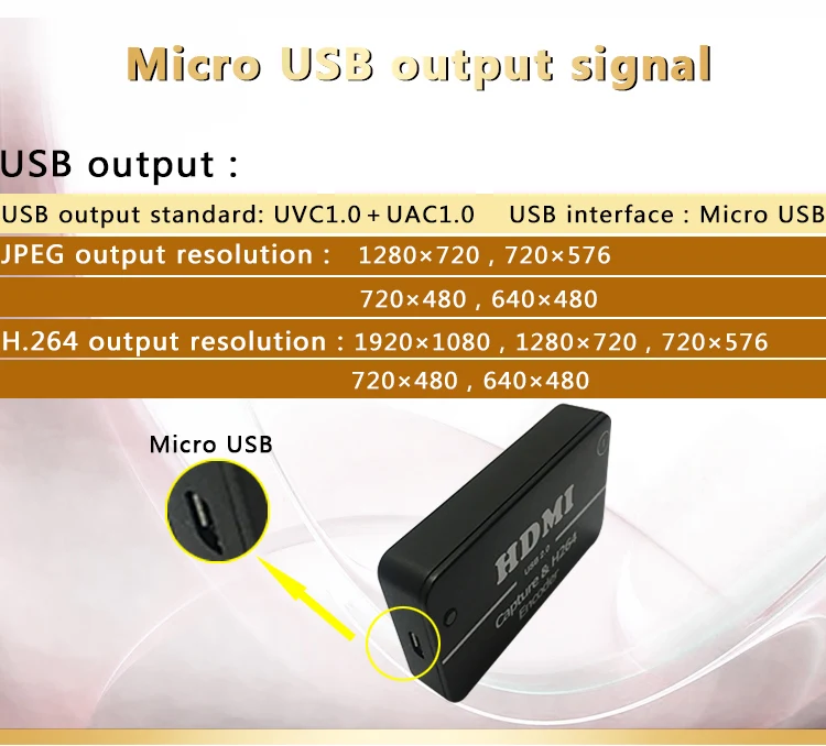Usb 2.0 dispositivo gravador de vídeo hdmi