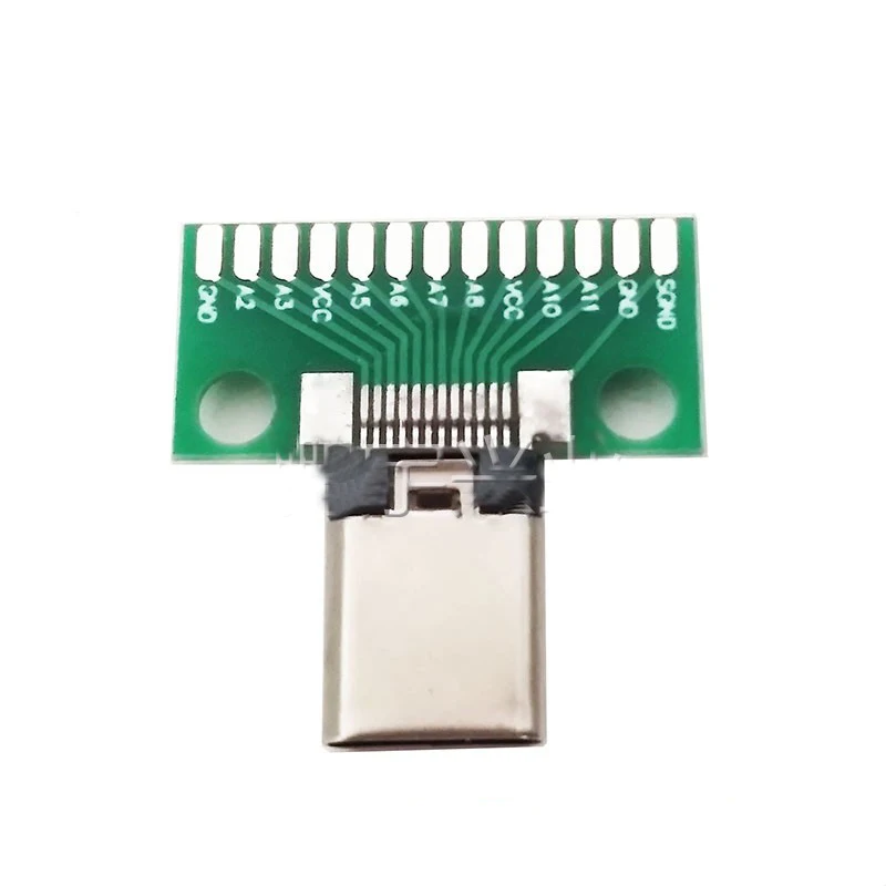 남성 유형 c 테스트 PCB 보드 USB 3.1 포트가 있는 범용 보드 20.6*10MM 테스트 보드
