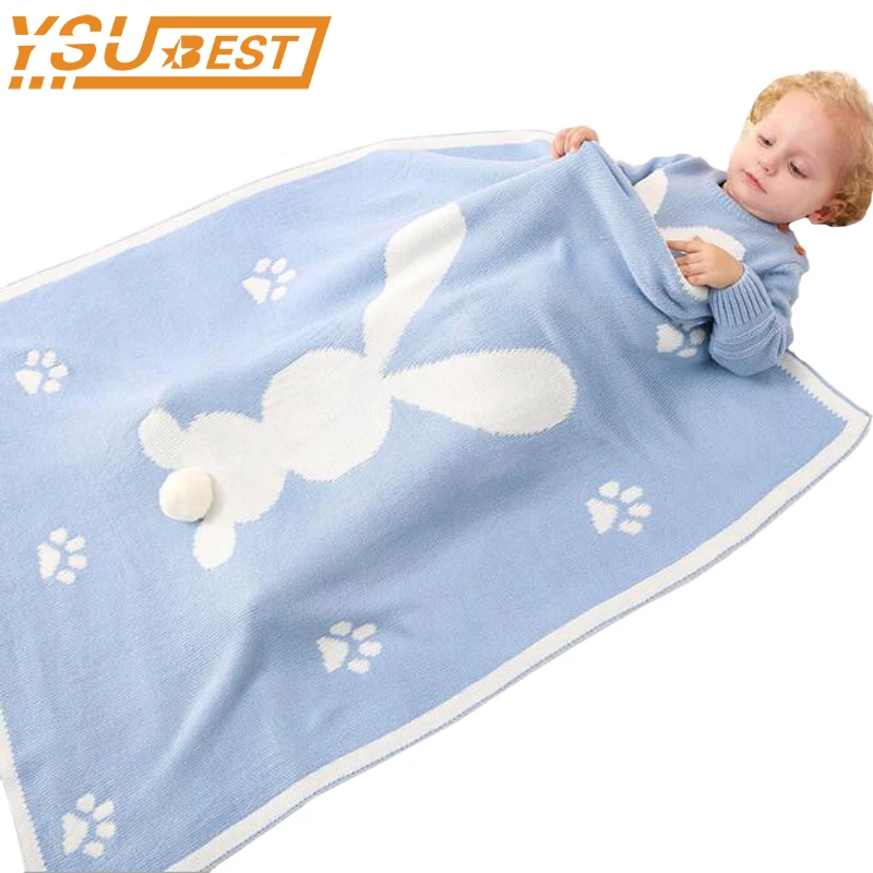 2018 Sofa Bedding Baby Blanket Cute Rabbit Corchet Toddler Infant