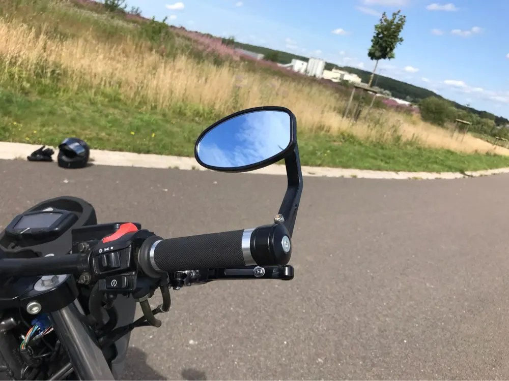 

7 8mm bar end Universal Motorcycle Retro Rearview Mirror Racing Aluminum Modified Handle Bar Ends Side Mirrors FOR YAMAHA