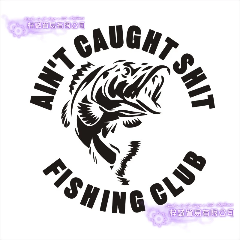 Fishing Sticker Car Fish Bass Decal Angling Hooks Tackle Shop Posters Vinyl Wall Decals Hunter Decor Mural Sticker