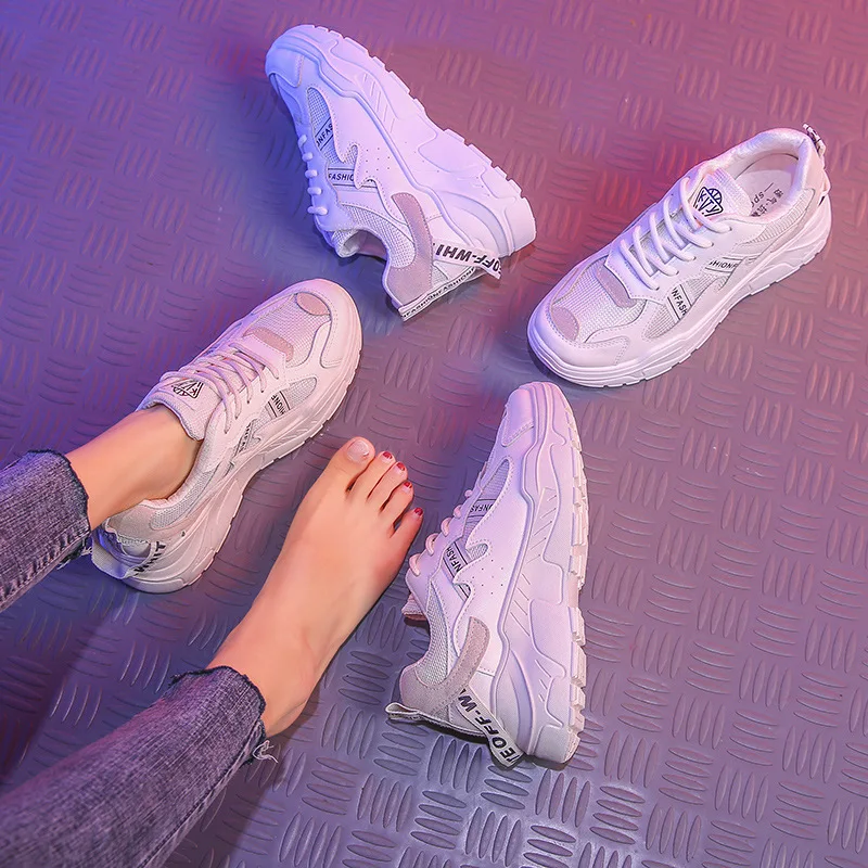 

Tleni 2019 spring new ins sneakers shoes female Korean version of ulzzang Wild Joker women's sports shoes ZD-28