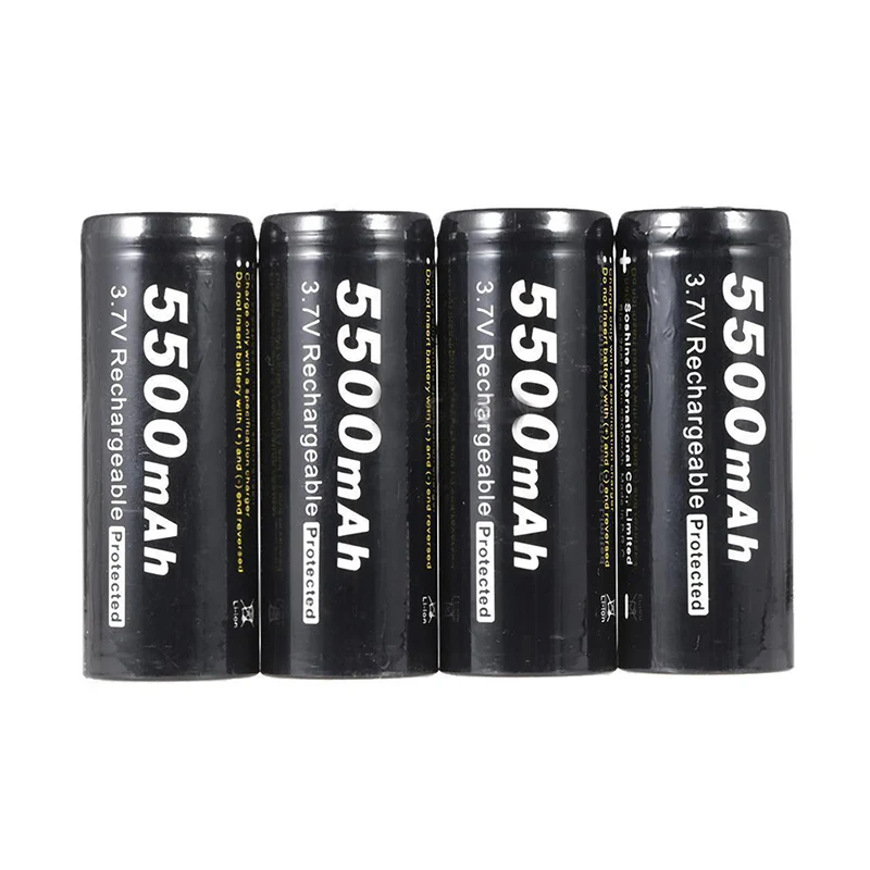 4x Soshine 26650 3,7 V 5500 mAh литий-ионная аккумуляторная батарея с защитой PCB