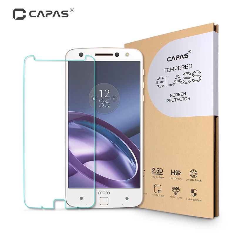 

Original CAPAS for Motorola Moto Z/ Z Play Tempered Glass for Moto Z Play Droid Screen Protector 9H Anti-scratch Protective Film