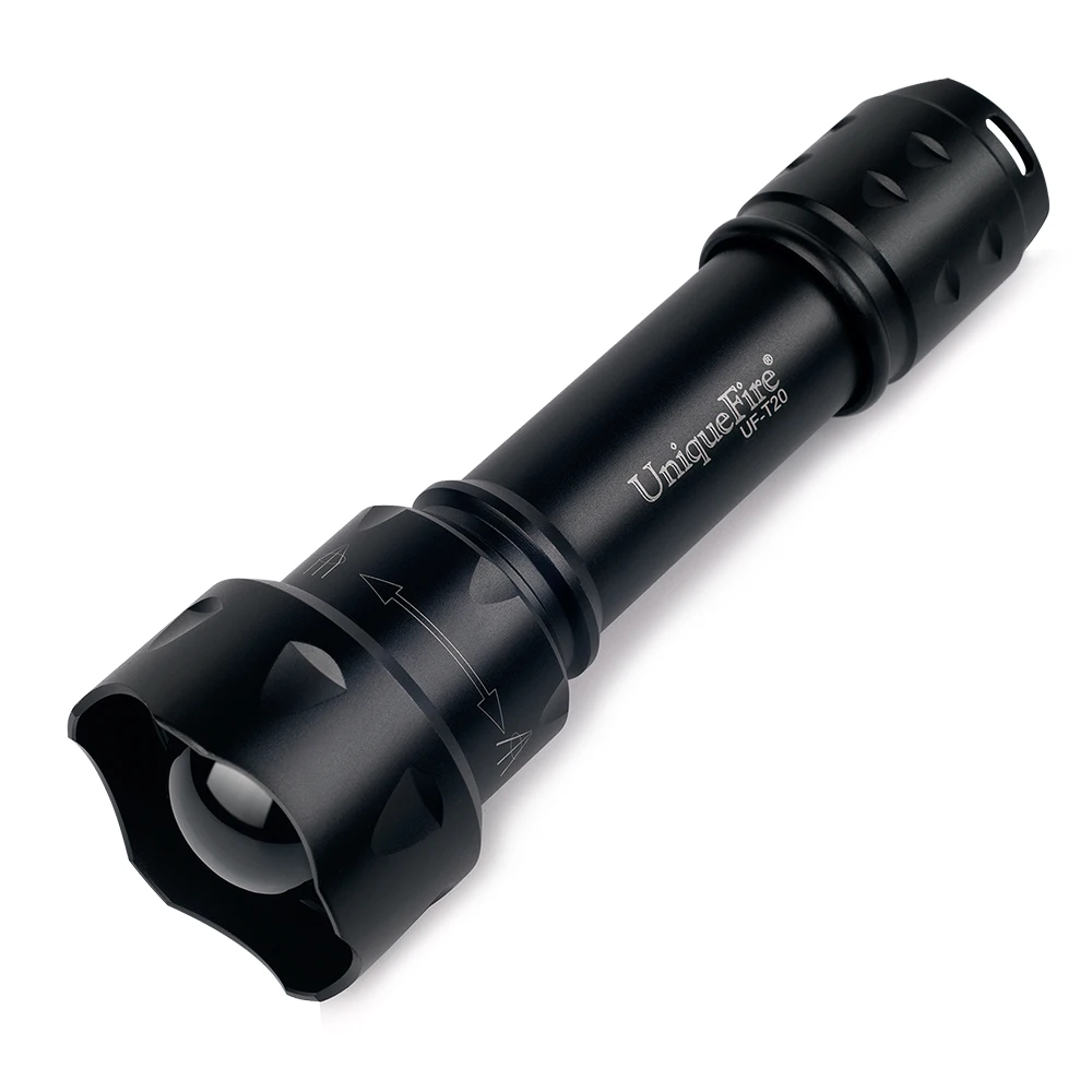 UniqueFire T20 IR 940nm 1/3 Mode LED Night Vision Flashlight Infrared Light Adjustable Zoomable Tactical 38mm Convex Lens Torch